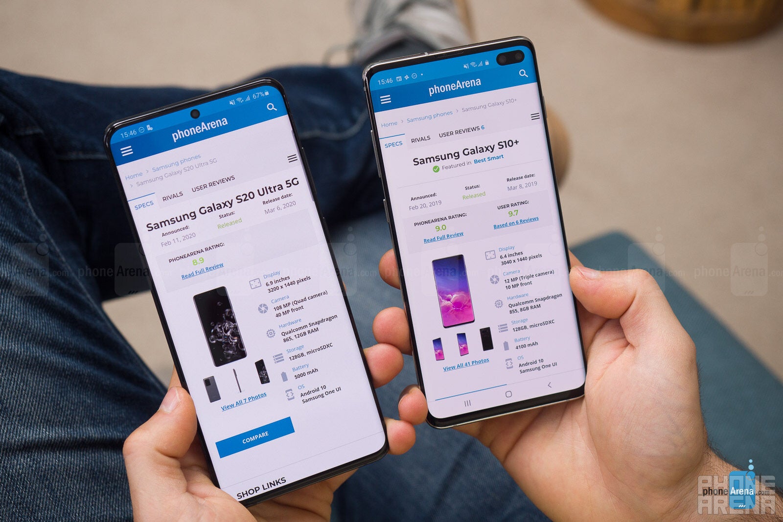 Samsung Galaxy S20 Ultra vs Galaxy S10 Plus