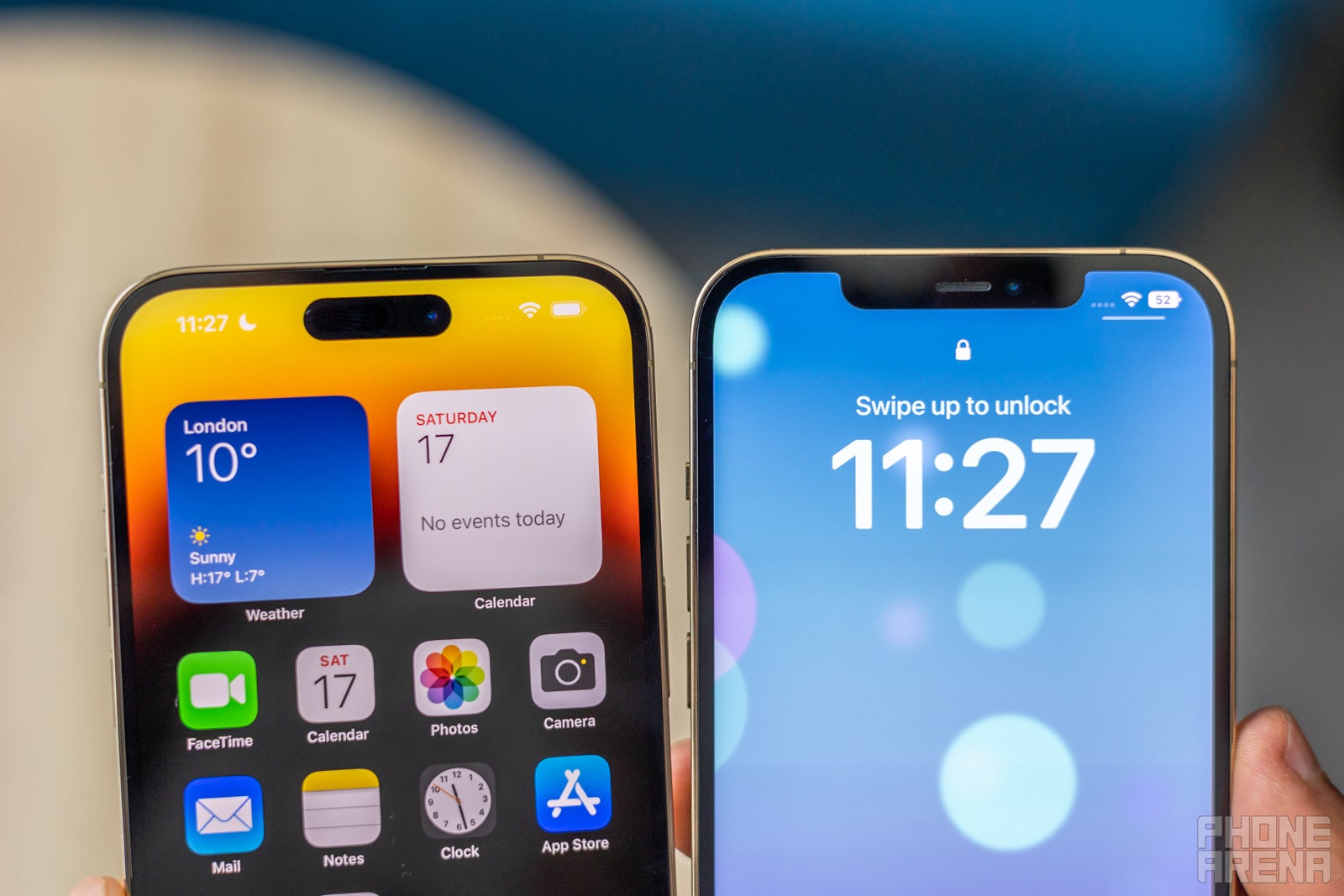 (Image Credit - PhoneArena) iPhone 14 Pro Max vs 12 Pro Max display differences - iPhone 14 Pro Max vs iPhone 12 Pro Max: main differences