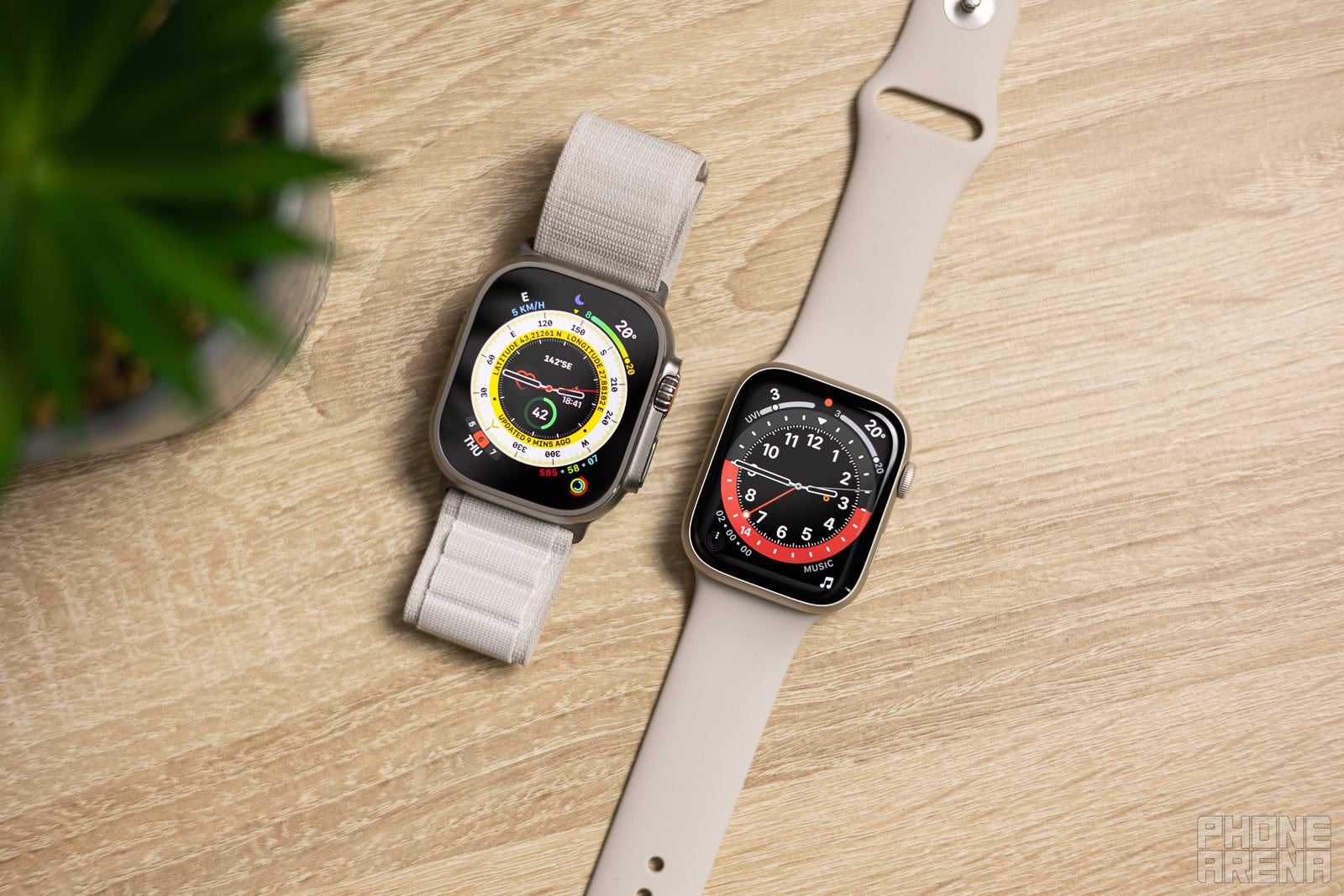 (Image credit - PhoneArena) Apple Watch Ultra vs Series 8 design - Apple Watch Ultra vs Apple Watch Series 8