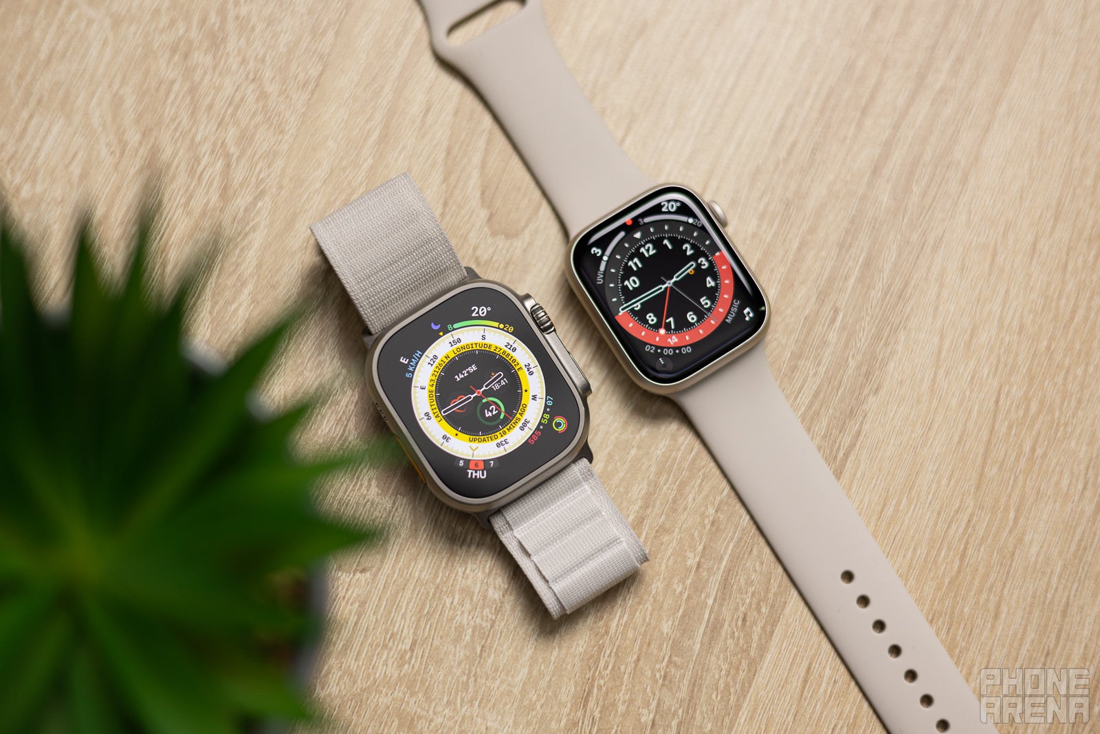 (Image credit - PhoneArena) Apple Watch Ultra vs Series 8 design - Apple Watch Ultra vs Apple Watch Series 8