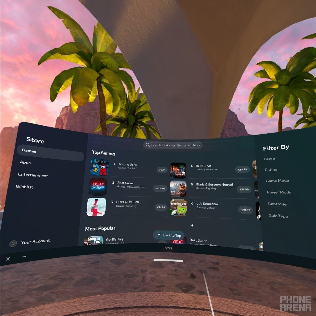The Oculus Quest 2 app store, showing its current best-selling games - Oculus Quest 2 long-term review: still worth it?