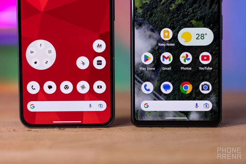 Nothing Phone (2) vs Google Pixel 7: budget, with character