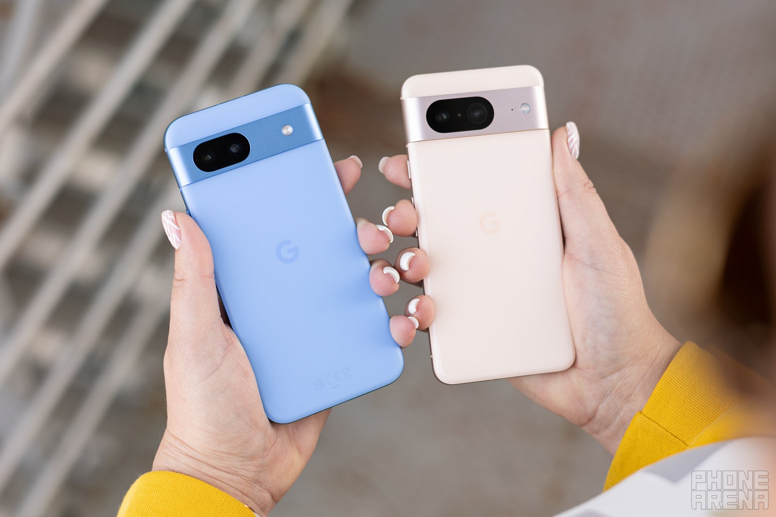 The Pixel 8 relies on a slightly more premium exterior design (Image by PhoneArena) - Google Pixel 8a vs Pixel 8: So, why does the Pixel 8 cost $200 more?