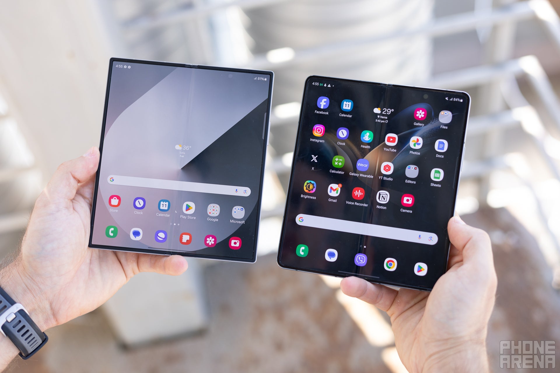 Screens for days (Image by PhoneArena) - Galaxy Z Fold 6 vs Galaxy Z Fold 4: Here&#039;s what’s changing and what&#039;s staying the same