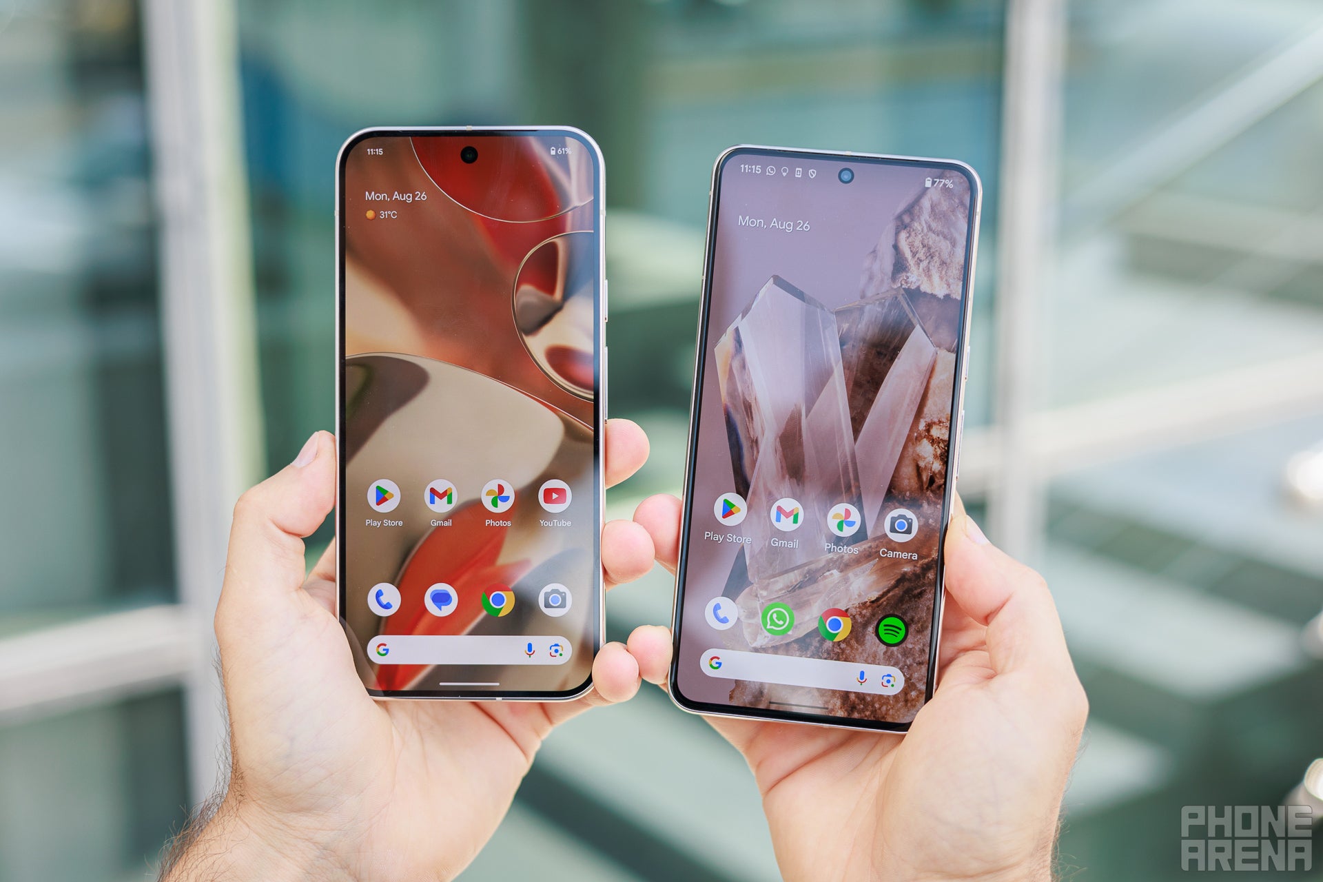 A much brighter screen is available on the Pixel 9 Pro XL (Image by PhoneArena) - Pixel 9 Pro XL vs Pixel 8 Pro: Google&#039;s Irish twins