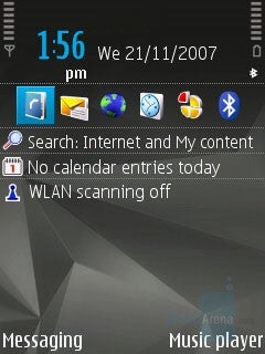 Home screen - Nokia N81 8GB Review