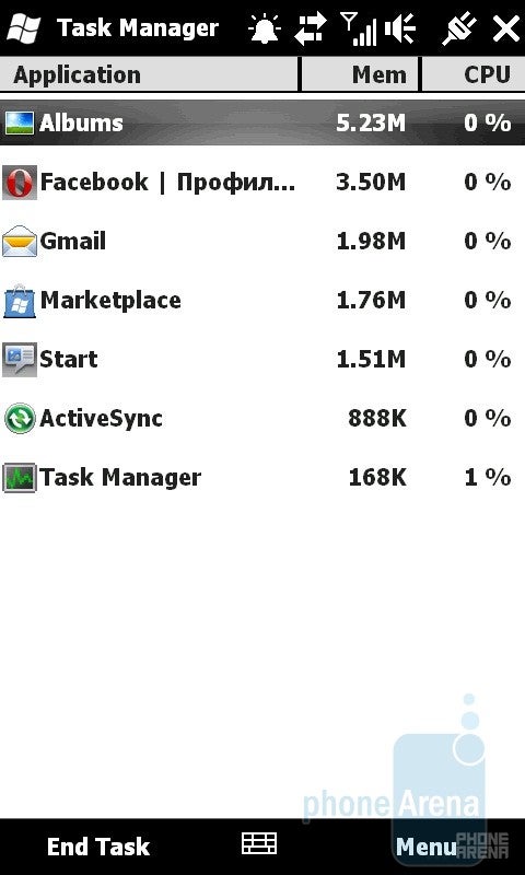 Task Manager - HTC HD2 Review