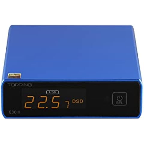 TOPPING E30 II Dual AK4493S Decoder DAC XU208 32bit/768k DSD512 Touch Operation with Remote Control Hi-Res Decoder (Blue)