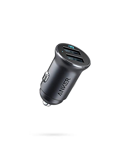 Anker - Cargador USB para mechero de Coche (24 W, 4,8 A, Doble USB, con luz LED)