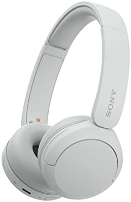 Sony WH-CH520 Wireless Headphones Bluetooth On-Ear Headset with Microphone, White