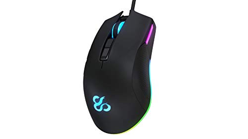 Newskill Eos - Ratón para Gaming RGB (10 perfiles configurables por el usuario según el modo de iluminación) Profesional (Sensor óptico 16000 DPI) Color Negro