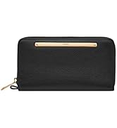 Fossil Women's Liza Leather Zip Around Clutch Wallet With Retractable Wristlet Strap for Women