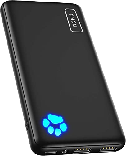 INIU Power Bank, Slimmest 10000mAh Bateria Externa Carga Rapida, 3A USB C Cargador Portatil 3 Puertos Powerbank para iPhone 14 13 12 11 X Pro MAX Samsung S22 S21 S20 Xiaomi iPad Tablet Airpods etc.