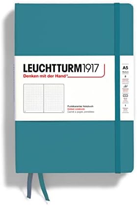 LEUCHTTURM1917 - Notebook Hardcover Medium A5-251 Numbered Pages for Writing and Journaling (Ocean, Dotted)