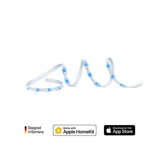 Eve Light Strip - Tira de luz LED inteligente, luz blanca de espectro completo y a color, 1800 lúmenes, no necesita centralita (Apple HomeKit)