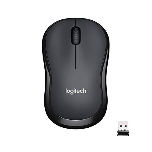 Logitech M220 Ratón Inalámbrico, Botones Silenciosos, 2.4 GHz con Nano-Receptor USB, Seguimiento Óptico 1000 DPI, Batería 18 Meses, Ambidiestro, Compatible con PC/Mac/Portátil, Gris Carbón