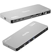 Plugable Thunderbolt 4 Dock for Quad Monitors 100W, Thunderbolt Docking Station Connects up to Fo...