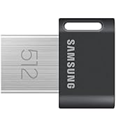 Samsung FIT Plus USB Flash Drive Type A, 512GB, 400MB/s Reading, Compact USB 3.2 Flash Drive with Keyring...