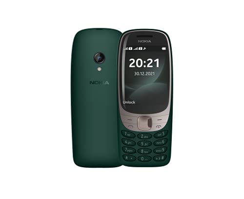 Nokia 6310 - Teléfono Celular, 1.150 bateria, Radio FM, Pantalla 2.8", procesador Unisoc 6351F, Dual-sim, Bluetooth 5.0, Color Verde