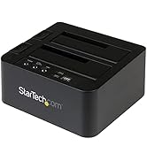 StarTech.com Standalone Hard Drive Duplicator, External Dual Bay HDD/SSD Cloner/Copier, USB 3.1 (...