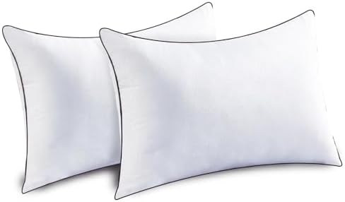 JOLLYVOGUE Bed Pillows Standard Size Set of 2, Cooling and Supportive Full Pillow 2 Pack for Side and Back Sleepers, Down Alternative Hotel Collection Sleeping Pillows, 26x20 Inches