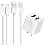 USB 充電器 2ポート 12W ACアダプター 1M iPhone 充電ケーブル 2本付き USB コンセント スマホ充電器 【PSE認証済み/急速】 軽量 コンパクト 海外対応 iPhone/iPad/Android 等のUSB機器対応