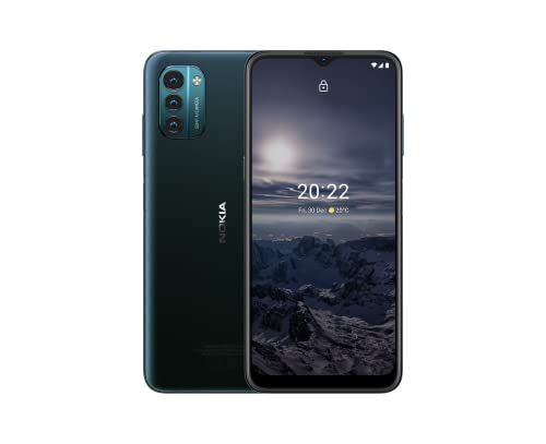 Nokia G21 Smartphone, 6.5 HD+, Tasa de Refresco de 90Hz, Android 11, 4 GB RAM/128 GB ROM, uSD Soporta hasta 512 GB, 5050 mAh, 50 MP, 2 MP Macro, 2 MP Profundidad, Carga Rápida de 18 W, Azul Nórdico