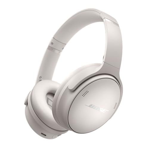 Bose QuietComfort Audífonos inalámbricos con cancelación de ruido, audífonos circumaurales con Bluetooth con hasta 24 horas de autonomía, Blanco