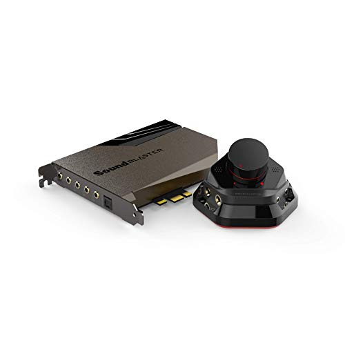 Creative Sound Blaster AE-7 - Tarjeta de sonido DAC/amplificador PCI-e de alta resolución con biamplificador de auriculares Xamp Discreet y módulo de control de audio gris/negro