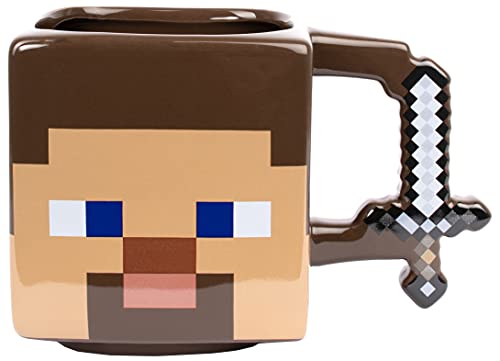 Minecraft - Taza Taza de Cerámica - Capacidad de 650 ml - Taza del Creeper - Taza de Café - Mercancía Juego 3D - Mercancía de Videojuegos