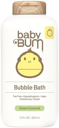 Baby Bum Bubble Bath | Tear Free Foaming Bubble Bath for Sensitive Skin with White Ginger| Natural Fragrance | Gluten Free and Vegan | 12 FL OZ