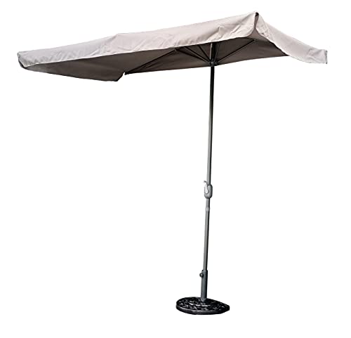 KitGarden - Parasol Balcón/Terraza UPF+50, 230x135x235cm, Gris, Aruba