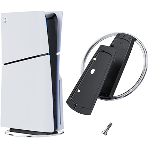 PS5 Slim/PS5 縦置きスタンド，For PlayStation 5 専用，転倒防止 地震対策 傷付き防止 放熱改善，ps5 スタンド，ps5 縦置きスタンド，ps5 slim スタン，ps5 周辺機器（ps5 本体全機種対応）