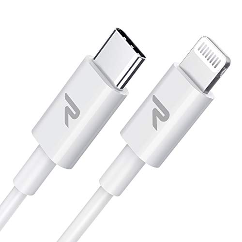 RAMPOW Cable USB C a Lightning [Apple MFi Certificado] Cable iPhone 11 iPhone 12 Carga rápida Power Delivery 18W 3A, para iPhone 12/12 Pro / 12 Mini / 12 Pro MAX / 11 / X/XS/XR, iPad Air 3-1M