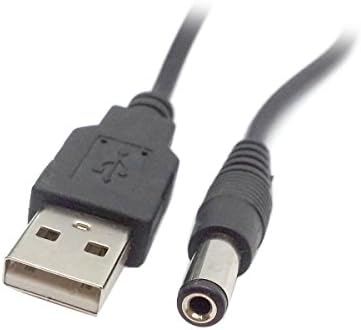 NFHK USB 2.0 A Type Male to 5.5 x 2.5mm DC 5V Power Plug Barrel Connector Charge Cable 80cm