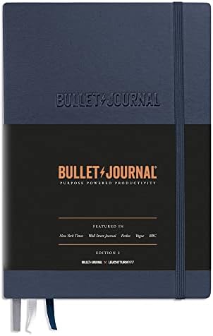 The Official Bullet Journal Edition 2 - Notebook Built for BuJo, Medium A5 204 Pages of 120gsm Paper, with Bujo Pocket Guide (Blue22)