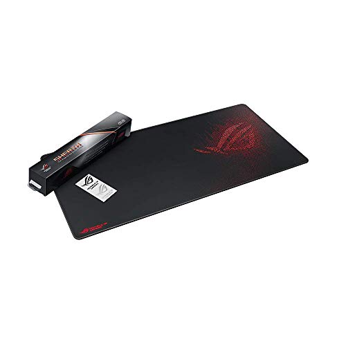 Asus ROG Sheath - Alfombrilla gaming de tela suave y extendida, grande, con superficie de deslizamiento suave, base antideslizante y duradera costura anti-fray