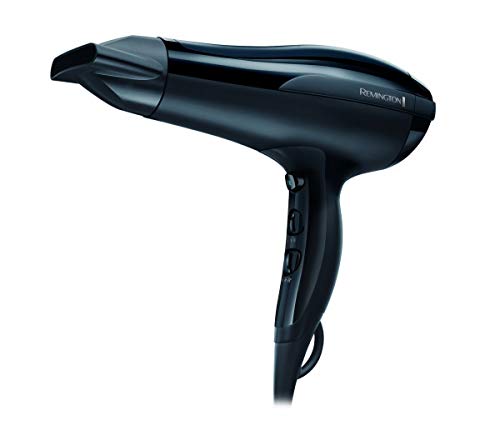 Remington Pro-Air Secador de Pelo - Iónico, Rejilla de Cerámica, Concentrador, 3 Temperaturas, 2 Velocidades, 2200 W, Negro - D5210