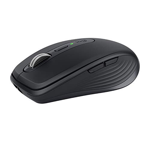 Logitech MX Anywhere 3 Compact Performance ratón: Inalámbrico, Scroll Magnético, Ergonómico, Sensor 4000 DPI, Botones Personalizables, USB-C, Bluetooth, Mac, PC, iPad, Portátil, Windows, Linux