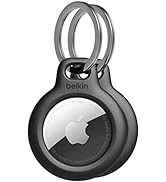 Belkin Apple AirTag Secure Holder with Key Ring - Durable Scratch Resistant Case With Open Face &...