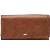 Fossil Women's Logan Leather RFID-Blocking Flap Clutch Wallet for Women