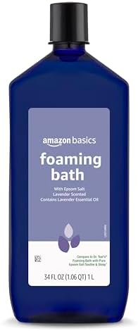 Amazon Basics Lavender Scented Foaming Bath with Essential Oil, 34 Fluid Ounce