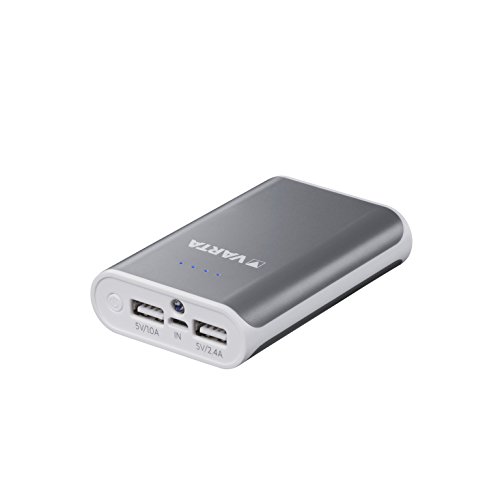 Varta Power Bank - Batería e x terna (6000 mAh, 2 Puertos USB 1.0 A y 2.4 A, indicador LED, Compatible con Smartphones, Tablets, Reproductores MP3. cá maras, etc, Incluye Cable Micro - USB de 50 cm)