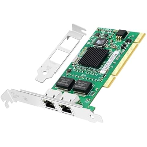 With Intel Chipset 82546 Dual Port Gigabit 8492MT PCI Server Network Card 1000M RJ4...