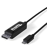 Plugable USB C to DisplayPort Cable 6 feet (1.8m), Up to 4K at 60Hz, USB C DisplayPort Cable - Co...