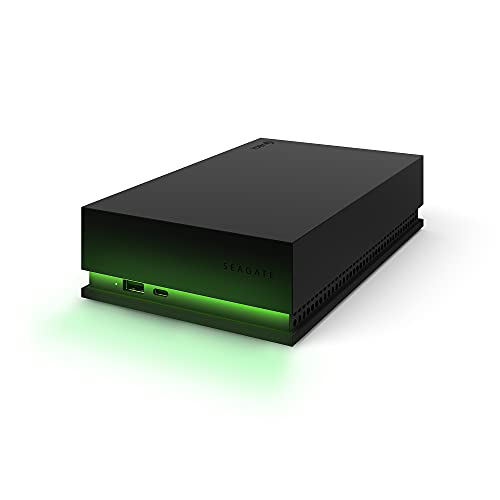 Seagate Game Drive Hub, 8 TB, Unidad de disco duro de sobremesa, USB 3.2 Gen 1, puertos USB-C y USB-A, certificación Xbox, con iluminación LED RGB y servicios Rescue durante 3 años (STKW8000400)