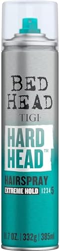 Bed Head TIGI Hard Head Hairspray for Extra Strong Hold - For All Hair Types - With Instant Dry & Natural Shine - Use on Dry Hair - Premium Hair Care Products for Women & Men - 11.7 oz (6 Pack)