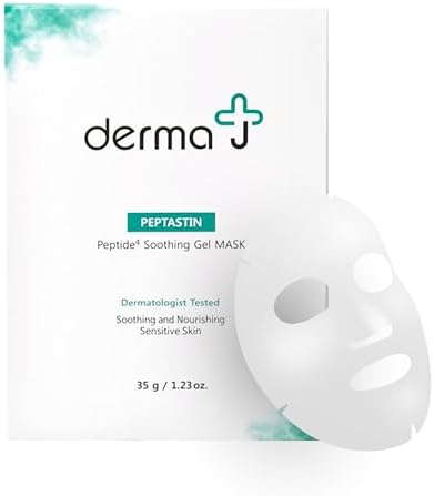 Derma J- Premium Face Mask Pack with Collagen Peptides. Face Mask for Moisturizing, Brightening Skin, Anti-Aging, and elasticity. Dermatologist Tested and Recommended for All Skin types. 5pcs