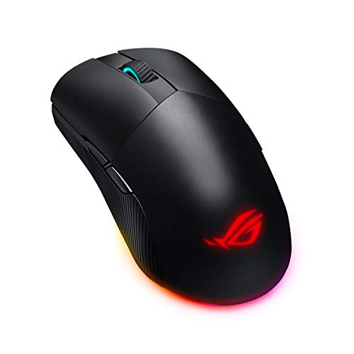 ASUS ROG Pugio II - Ratón de Gaming inalámbrico (Diseño ambidiestro y Ligero, Sensor óptico de 16.000 dpi, 7 Botones programables, Botones Laterales configurables, Control dpi, Aura Sync)