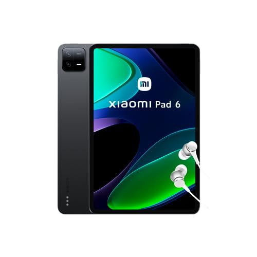 Xiaomi Pad 6 (sin Funda) + Auriculares – Tablet de 11” (WiFi, Pantalla WQHD+ de 144Hz, 6GB de RAM, 128GB de ROM, batería de 8840 mAh), Gris (Versión ES + 3 años de garantía)